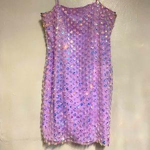Purple sequin dress